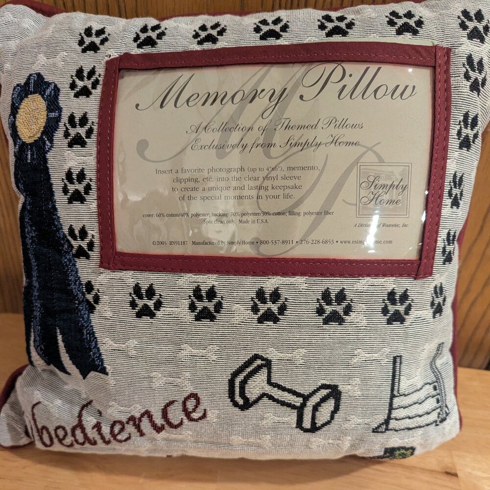 Dog Obedience Training Picture Pillow-New with original packaging